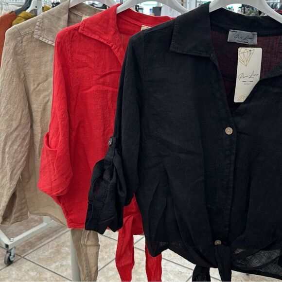 Italian Linen Top - Picture 3 of 13